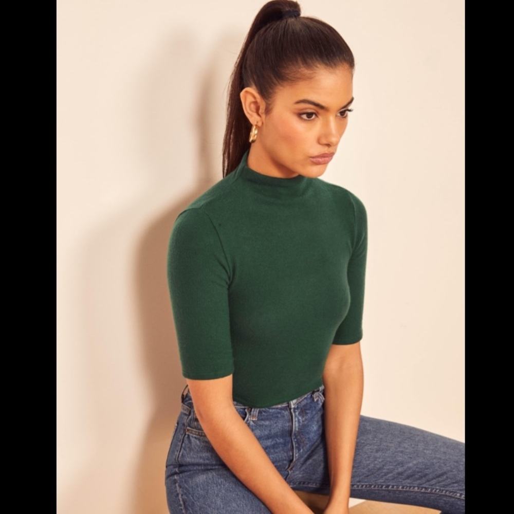 Reformation Sebo Mock Neck Top